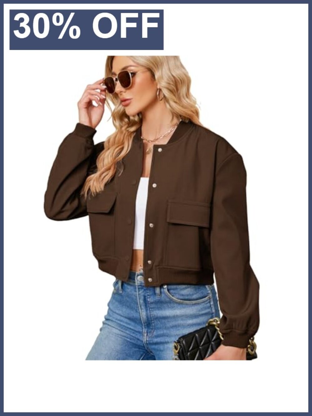 Cropped Bomber Jacket Women Oversized Casual Varsity